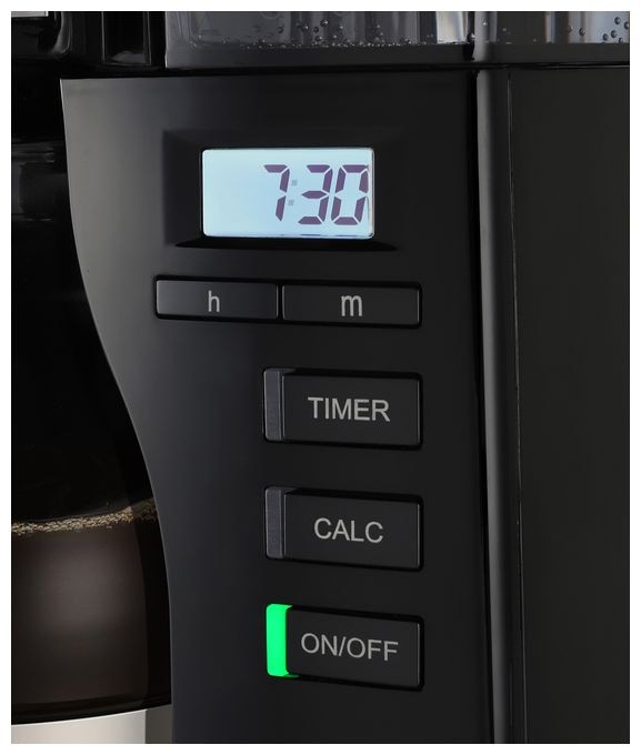 15 Tassen Filterkaffeemaschine  1025-08 Look V Timer (Schwarz, Silber) 