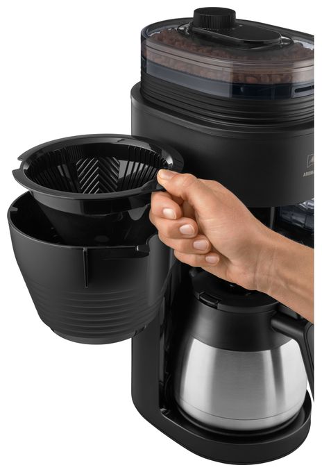8 Tassen Thermo Filterkaffeemaschine 1,2 l  Aromafresh Therm Pro (Schwarz) 