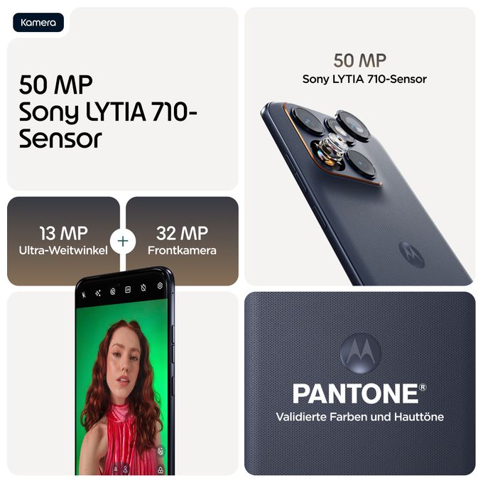 256 GB 5G Smartphone 17,2 cm (6.78") 2,5 GHz Android 50 MP Dual Kamera Dual Sim WiFi 6E (PANTONE Silhouette) Edge 70 Fusion 