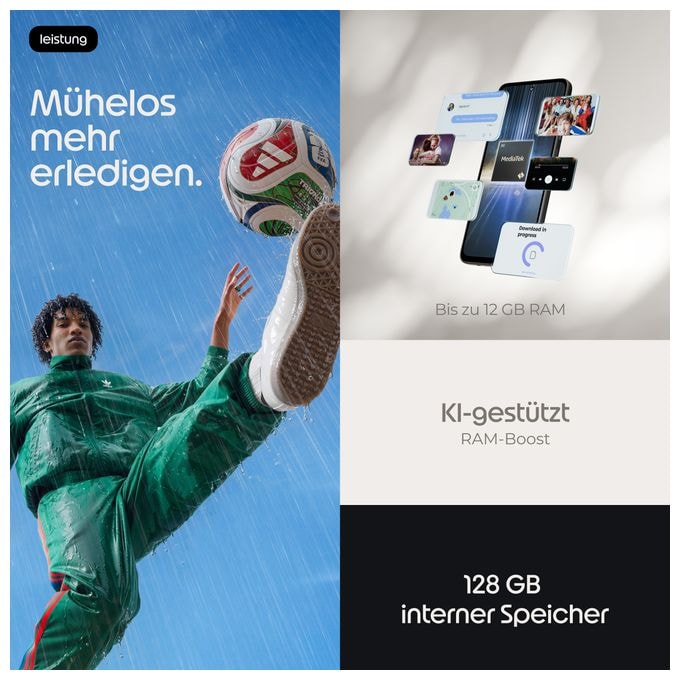 128 GB 5G Smartphone 16,9 cm (6.67 Zoll) Android 50 MP Einzelne Kamera Kamera Dual Sim WiFi 5 (PANTONE Nautical Blue) Moto G37 