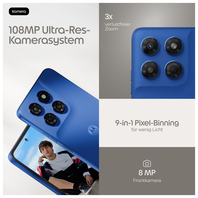 128 GB 5G Smartphone 16,9 cm (6.67 Zoll) Android 108 MP Dual Kamera Dual Sim WiFi 5 (PANTONE Nautical Blue) Moto G47 