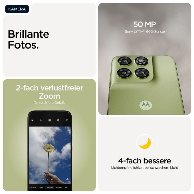 256 GB 5G Smartphone 17,3 cm (6.8 Zoll) 2,4 GHz Android 50 MP Dual Kamera Dual Sim WiFi 5 (PANTONE Nile) Moto G67 