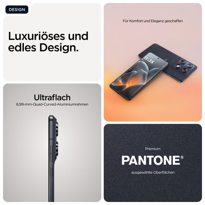 512 GB 5G Smartphone 17,2 cm (6.78") 3,8 GHz Android 50 MP Dreifach Kamera Dual Sim WiFi 7 (PANTONE Carbon) Signature 