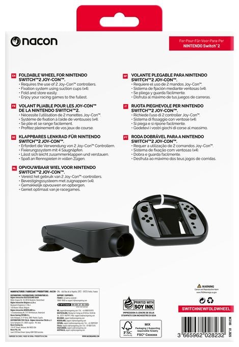 Rennrad Nintendo Switch 2 Joy-Con 2  Klappbares Lenkrad (Schwarz) 
