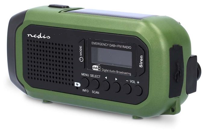 DAB+, FM Radio Tragbar  Notfallradio (Schwarz, Grün) 