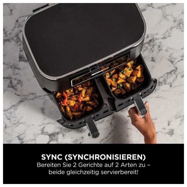 Doppel Heißluftfritteuse 7,6 l 2400 W  AF200EU (Schwarz) 