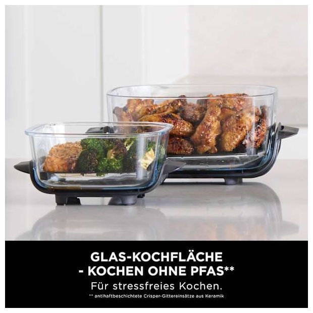 Heißluftfritteuse 3,8 l 1700 W (Grau, Steinfarbe, Transparent) FN101EU Crispi 