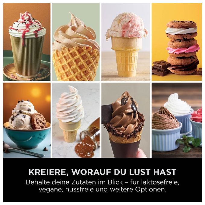 0,48 l Eismaschine 800 W NC701EU Creami Swirl 