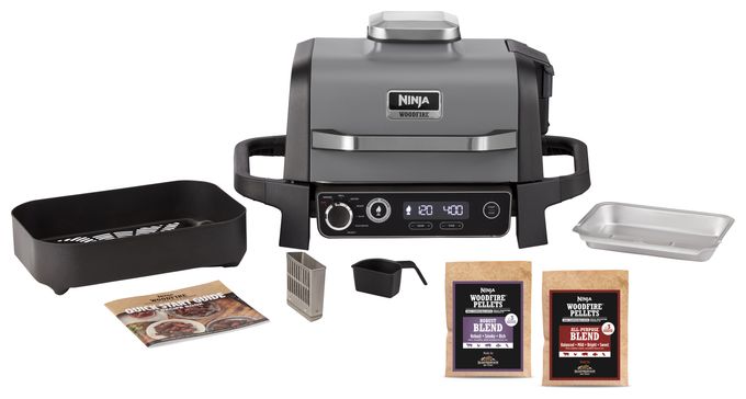 1 Zone(n) 2400 W  OG701EU Woodfire Outdoor Grill (Schwarz) 