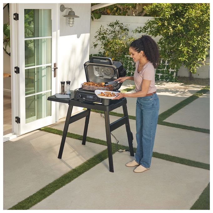 1 Zone(n) 1700 W  OG850EU Woodfire Pro XL Outdoor Grill und Smoker (Schwarz, Grau) 