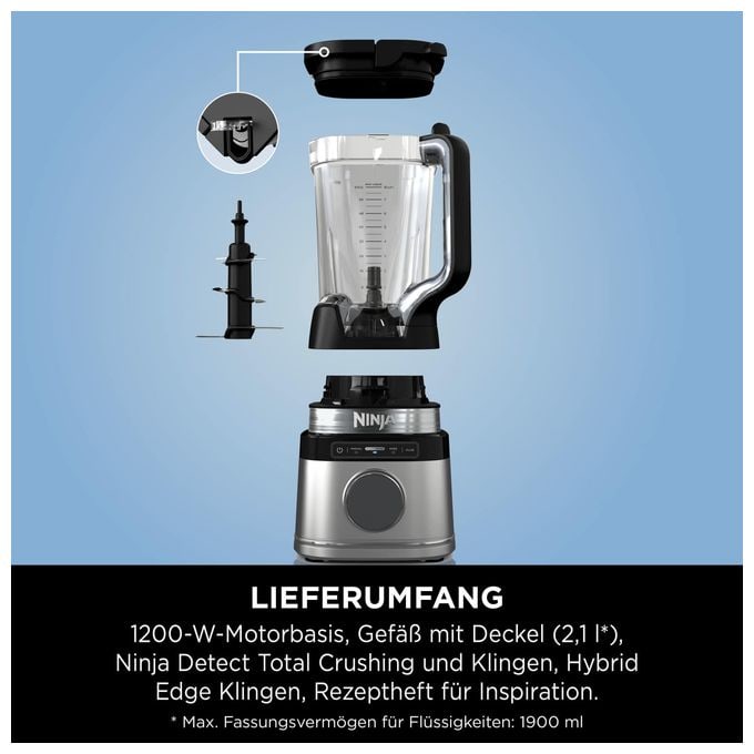2,1 l Standmixer 1200 W  TB201EU Detect Power Mixer Pro (Schwarz, Silber) 