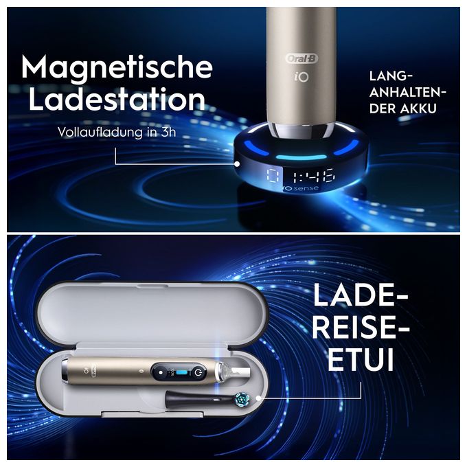 Vibrierende Zahnbürste für Erwachsene  iO Series 10 Ultimate Lunar Gold Special Edition (Schwarz) 