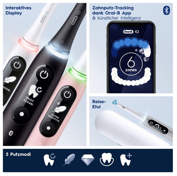 Vibrierende Zahnbürste für Erwachsene  iO Series 6N (Weiß) 
