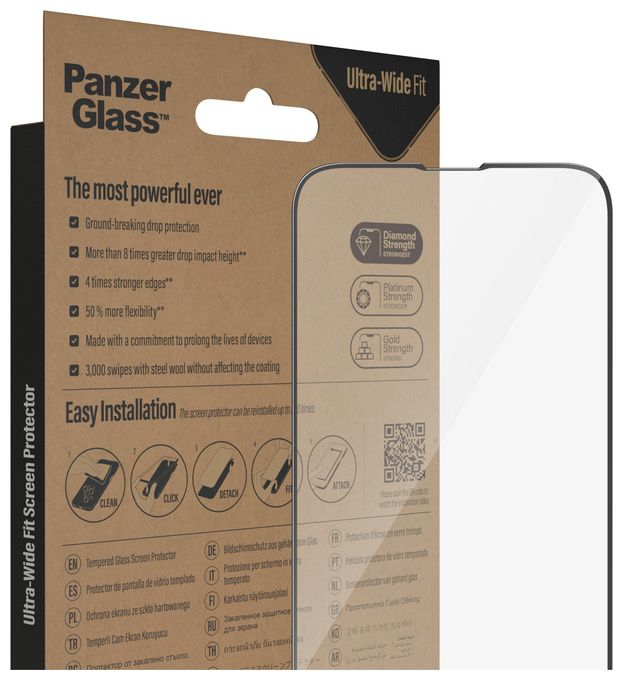 Klare Bildschirmschutzfolie Gehärtetes Glas, Polyethylenterephthalat, Silikon für  Apple Apple - iPhone 14, Apple - iPhone 13, Apple - iPhone 13 Pro Kratzresistent, Schockresistent, Antibakteriell 2783 