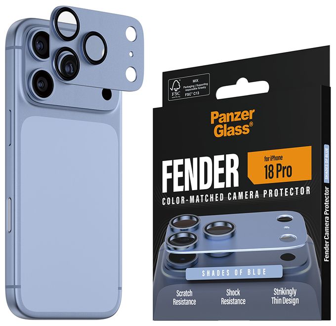 PanzerGlass® Fender Kameraschutz Shades of Blue iPhone 18 Pro 