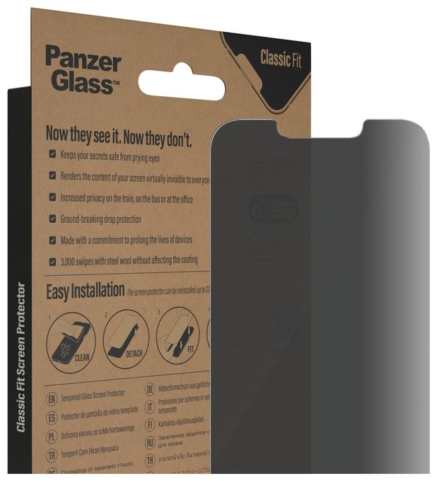 PanzerGlass® Privacy Displayschutz Apple iPhone 14 | 13 | 13 Pro | Classic Fit 