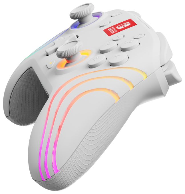 Analog / Digital Gamepad für Nintendo Switch, Nintendo Switch Lite, Nintendo Switch OLED  Afterglow Wave (Weiß) 