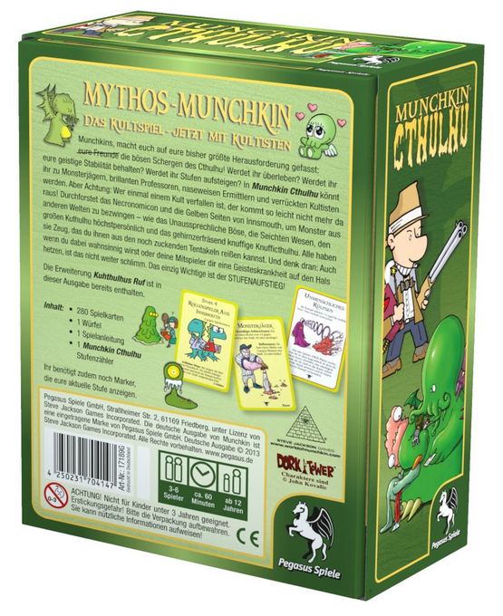 Brettspiel-Erweiterung bis zu 6 Spielern ab 12 Jahr(e) 17189G Munchkin Cthulhu 1+2 