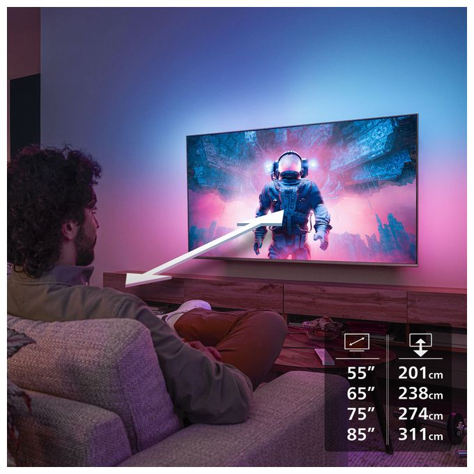 MiniLed 165,1 cm (65 Zoll) Fernseher 4K Ultra HD IntelliSound VESA 300 x 300 mm 65MLED910/12 