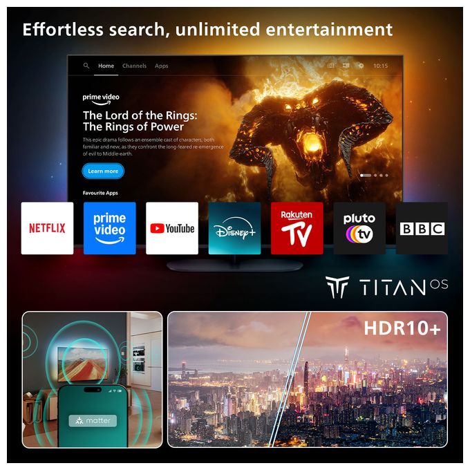 QLED 165,1 cm (65 Zoll) Fernseher 4K Ultra HD IntelliSound VESA 400 x 300 mm 65PUS8500/12 