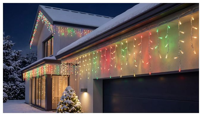 Festavia Eiszapfen Lichterkette – 8,5 m, 250 LEDs 