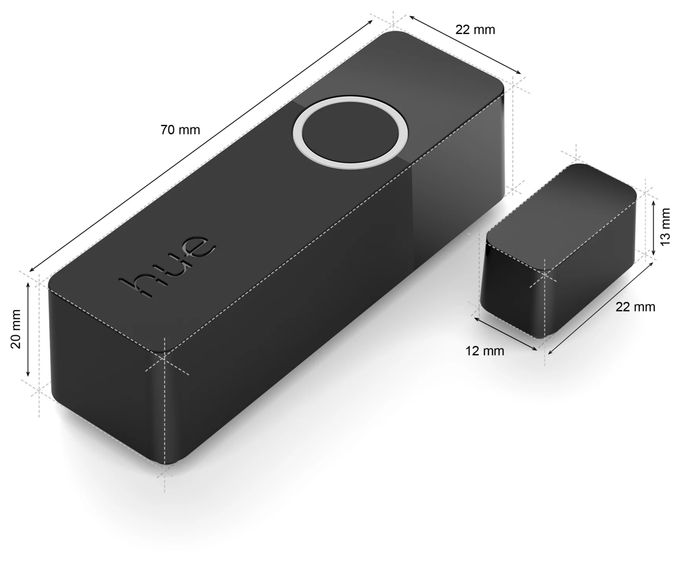  Hue Secure Kontaktsensor Doppelpack (Schwarz) 