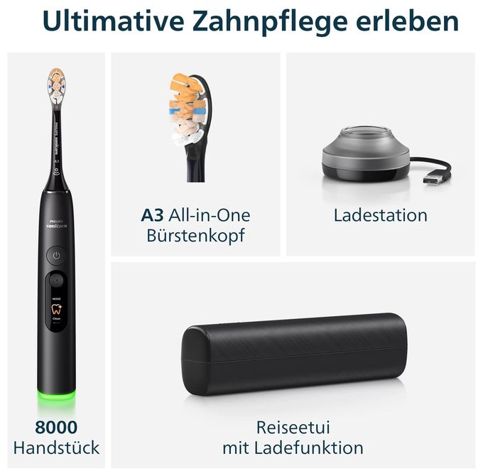 DiamondClean 8000 HX8311/12 Wiederaufladbare Zahnbürste 
