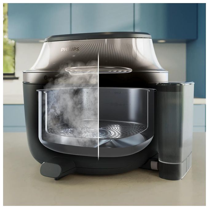 Heißluftfritteuse 7,2 l 2000 W  Series 5000 NA541/00 Dampf (Silber) 