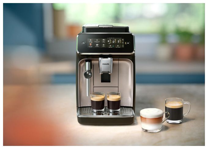 Kaffeevollautomat 15 bar 1,8 l 275 g AutoClean  Series 3300 EP3321/40 LatteGo (Grau) 