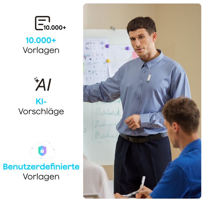 Diktiergerät 64 GB  NotePin S (Schwarz) 
