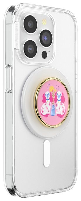 Fingerring  PopGrip Enamel Staffordshire Furries (Mehrfarbig, Pink) 