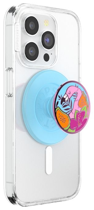 Fingerring  PopGrip Flamingo (Blau, Mehrfarbig) 