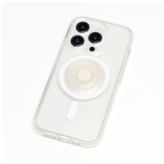 Fingerring für Apple iPhone 12+  PopGrip MagSafe Round (Transparent) 