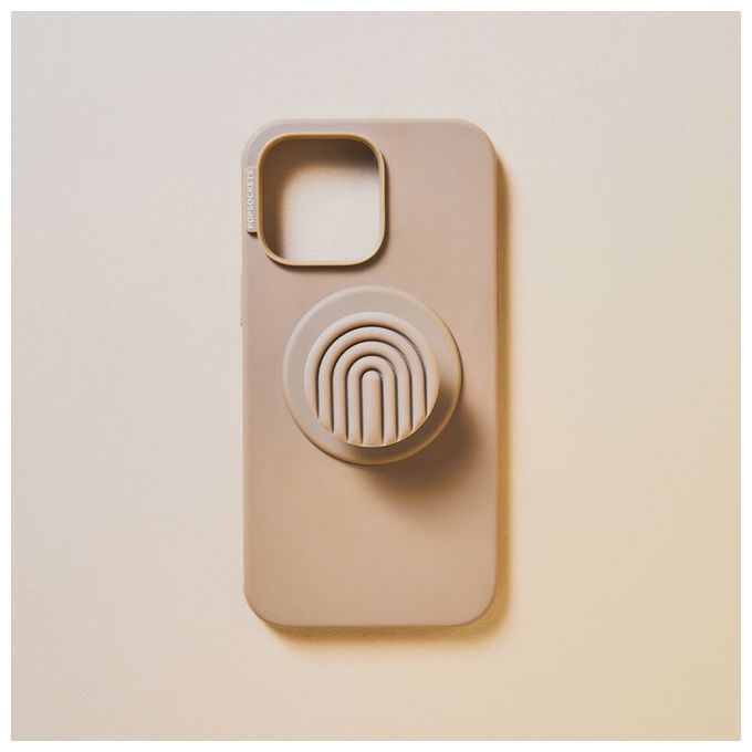 Fingerring für Apple iPhone 12+  PopGrip MagSafe Latte Curves (Beige) 