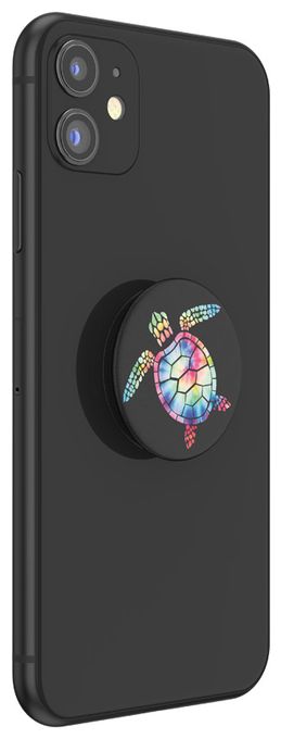 Fingerring für Universal  PopGrip Pshychedelic Turtle (Schwarz, Mehrfarbig) 