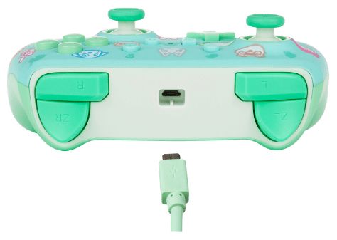 Gamepad für Nintendo Switch (Blau, Grün, Türkis) Enhanced Wired Controller Animal Crossing 