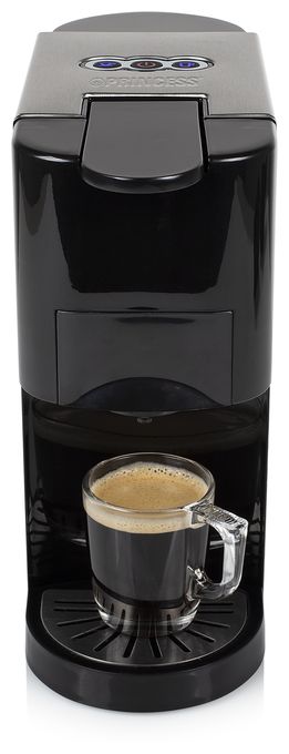 Kaffeekapsel, Kaffeepad, Gemahlener Kaffee Maschine  249450 (Schwarz, Edelstahl) 