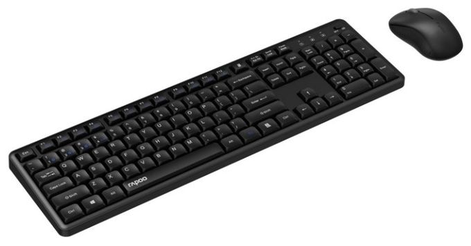 Büro Tastatur RF Wireless + Bluetooth 2.4 GHz  8150M (Schwarz) 