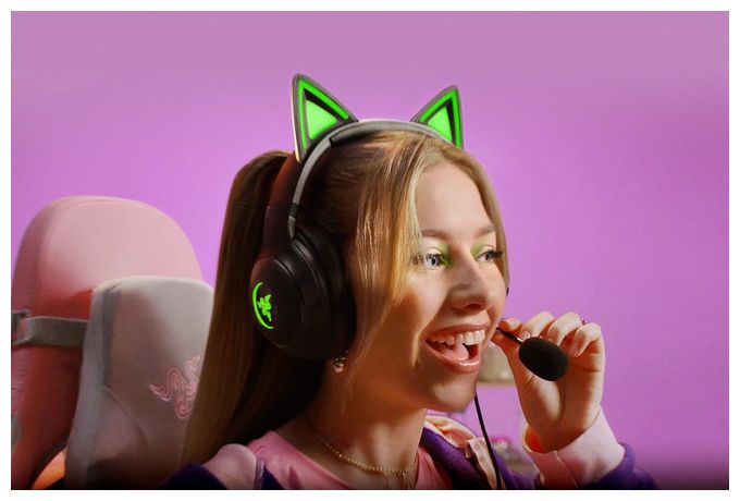 Over Ear Kopfhörer Kabelgebunden USB Typ-A  Kraken Kitty V2 (Schwarz) 
