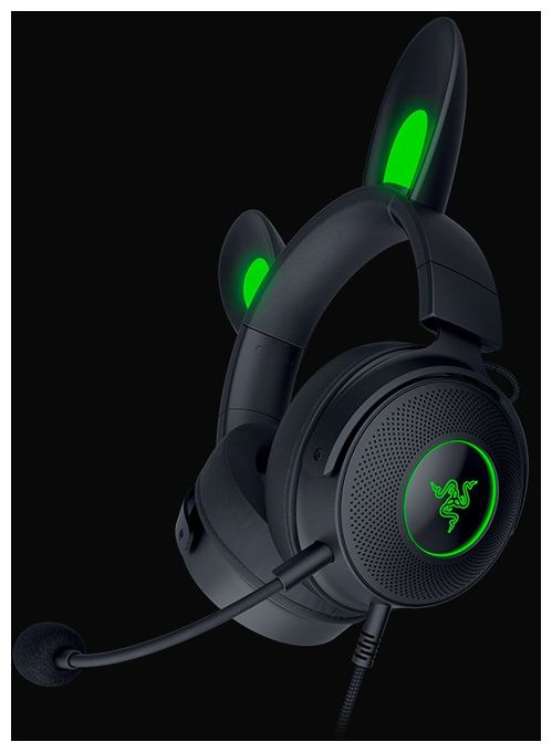 Over Ear Kopfhörer Kabelgebunden USB Typ-A  Kraken Kitty V2 Pro (Schwarz) 