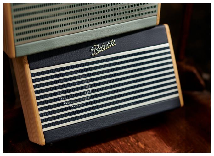 Bluetooth DAB, DAB+, FM Radio Tragbar  Rambler Uno (Bambus, Navy) 