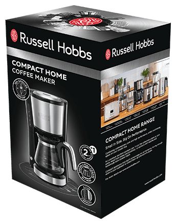 5 Tassen Filterkaffeemaschine 0,6 l  24210-56 Compact Home (Schwarz, Edelstahl) 
