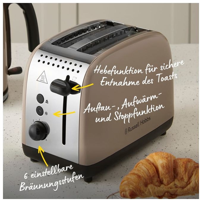 Toaster 1670 W 2 Scheibe(n) 6 Stufen  26931-56 Colours Plus (Schwarz, Mokka) 