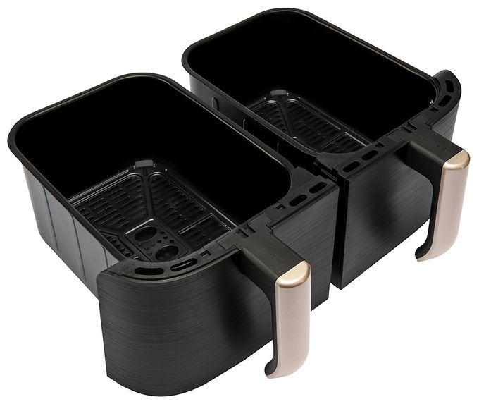 Doppel Heißluftfritteuse 9 l 2800 W  27680-56	SatisFry Dual Basket (Schwarz) 