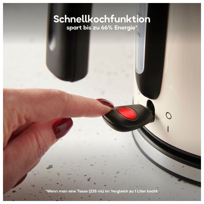 1,7 l Wasserkocher 2400 W  28510-70 Colours Plus (Schwarz, Hellrosa) 
