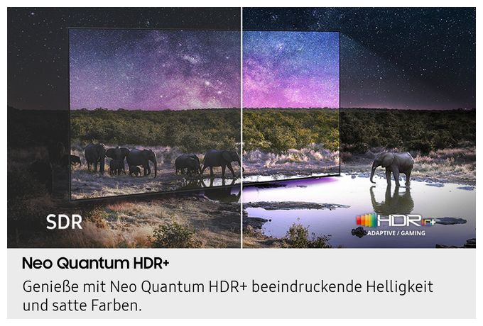 NeoQLED 139,7 cm (55 Zoll) Fernseher 4K Ultra HD VESA 200 x 200 mm  GQ55QN85FAU (Silber) 