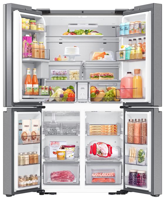 Side-by-Side Kühl-/ Gefrierkombination French Door 386 l / 250 l 365 kWh NoFrost 1830 mm x 912 mm  RF65DG9H0ESR (Edelstahl) 