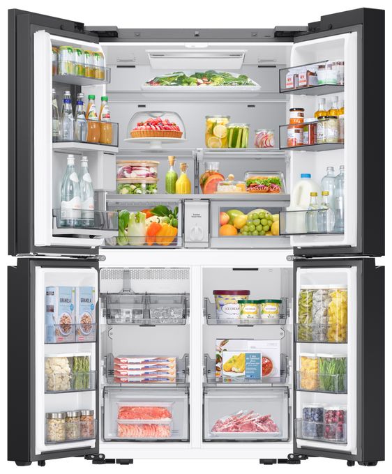Side-by-Side Kühl-/ Gefrierkombination French Door 399 l / 224 l 363 kWh NoFrost 1853 mm x 912 mm  RM90F67CEC (Schwarz) 