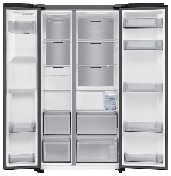 Side-by-Side Kühl-/ Gefrierkombination 420 l / 220 l 279 kWh 1780 mm x 912 mm  RS70F65KDF (Schwarz) 
