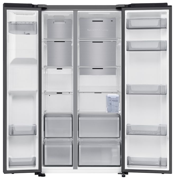 Side-by-Side Kühl-/ Gefrierkombination 409 l / 225 l 226 kWh 1780 mm x 912 mm  RS70F67KCF (Schwarz) 